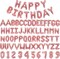 75PCS 16" Happy Birthday Balloon Banner – Pink Rose Gold Foil Letter Balloons with Numbers & A-Z Sets for Personalized Birthday Party Decorations